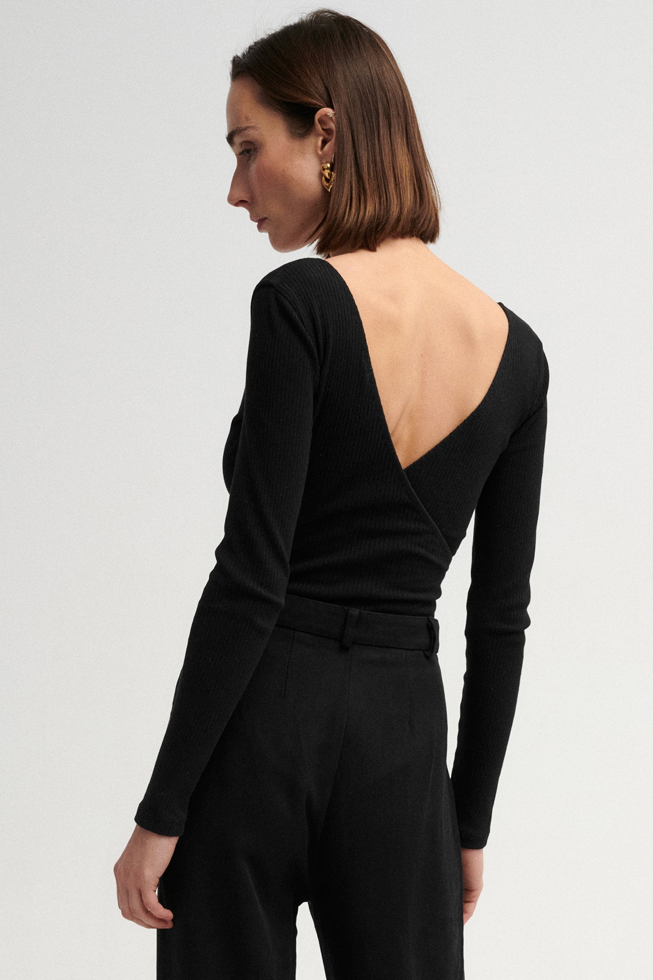 Bodysuit in organic cotton / 01 / 38 / onyx black – NAGO