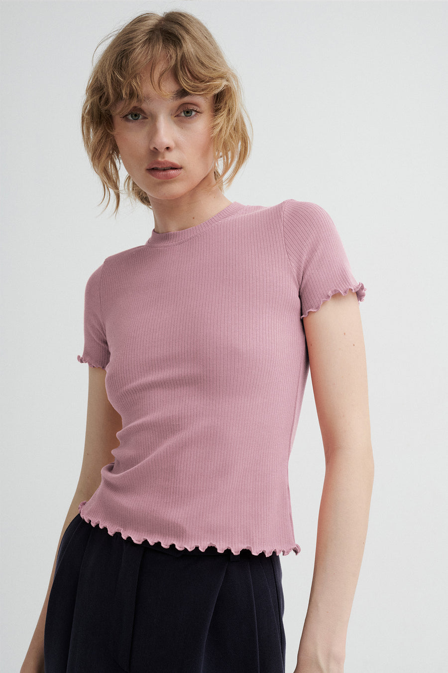 T-shirt in organic cotton / 13 / 25 / dusty pink