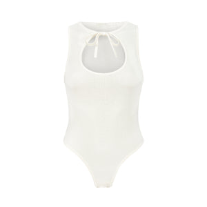 Bodysuit in organic cotton / 01 / 42 / cream white