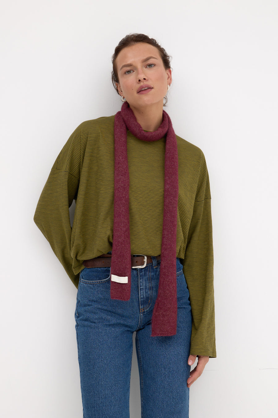 Alpaca wool-blend scarf / 21 / 26 / mauvewood