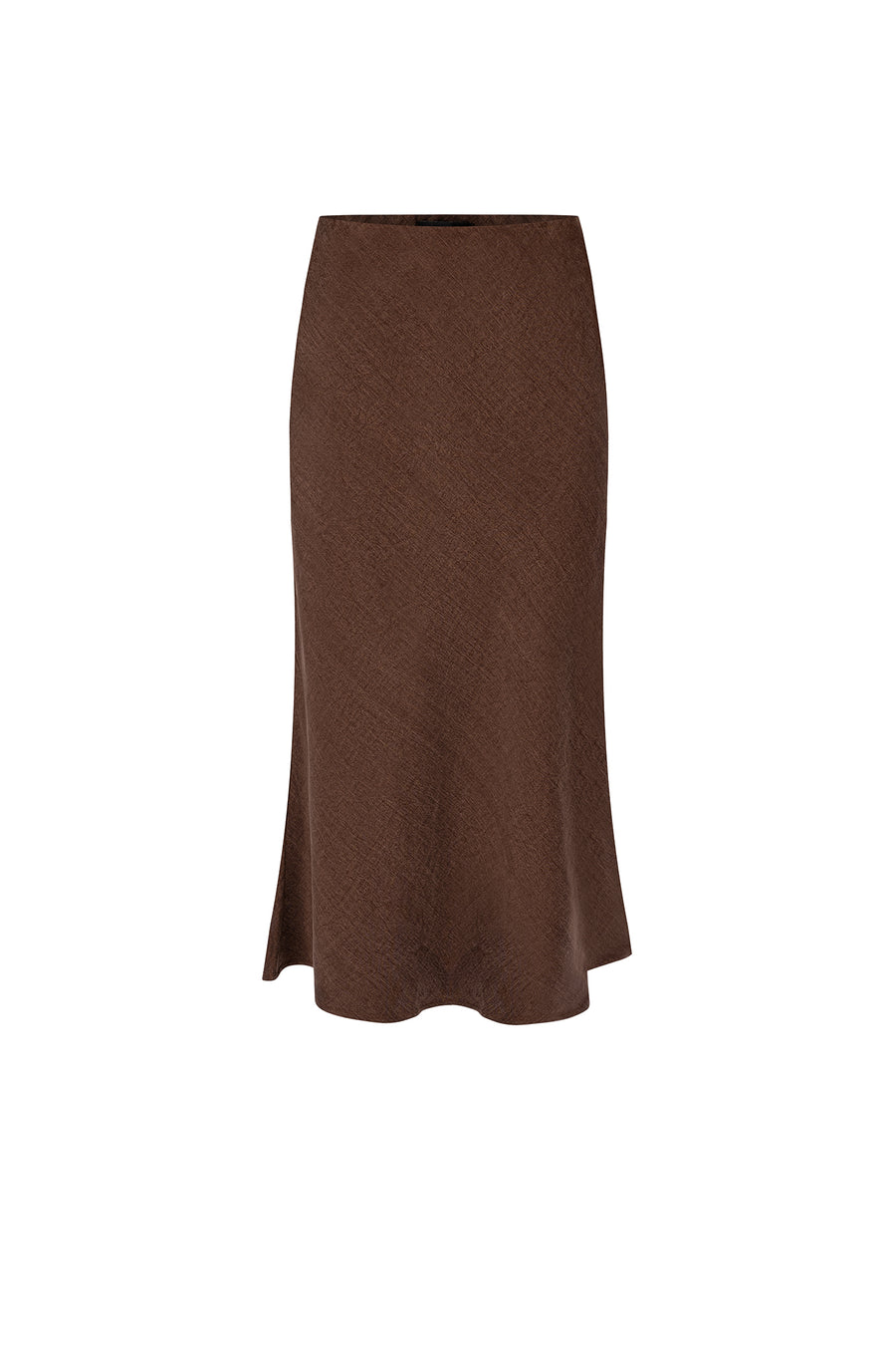 Skirt in lyocell & viscose blend / 07 / 13 / milk chocolate