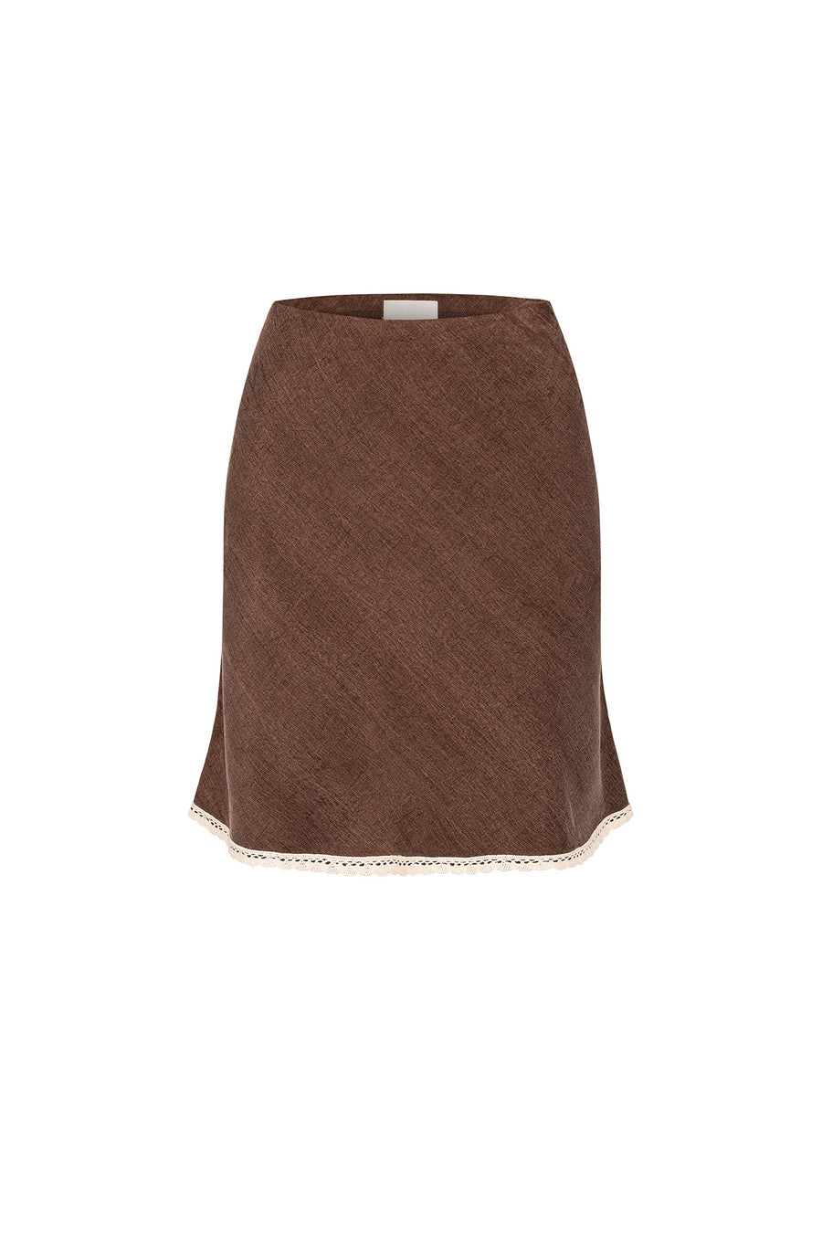 Skirt in viscose and lyocell / 07 / 23 / milk chocolate