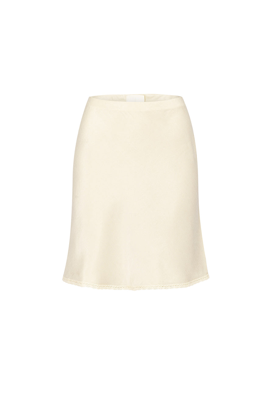 Skirt in viscose and lyocell / 07 / 23 / pearl white