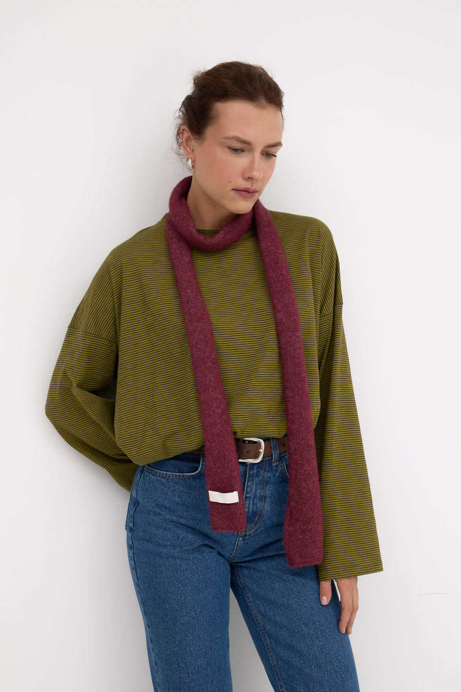Alpaca wool-blend scarf / 21 / 26 / mauvewood