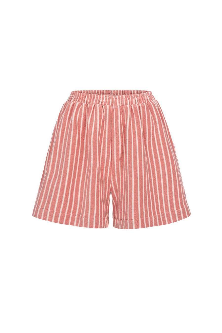 Shorts in cotton / 09 / 08 / coral stripes