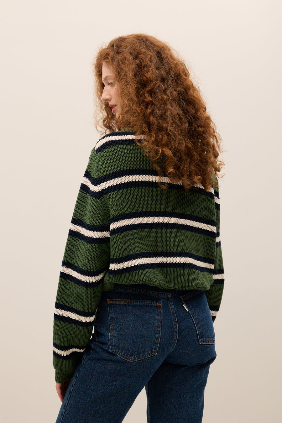 Cardigan in organic cotton / 16 / 29 / oxford stripes