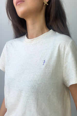 T-shirt in organic cotton / 13 / 29 / cream white / seahorse