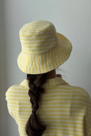 Terry cotton bucket hat / 21 / 09 / lemon stripes