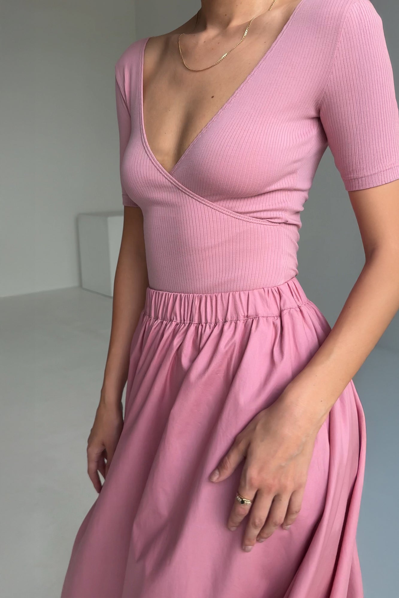 Skirt in organic cotton / 07 / 11 / raspberry shake