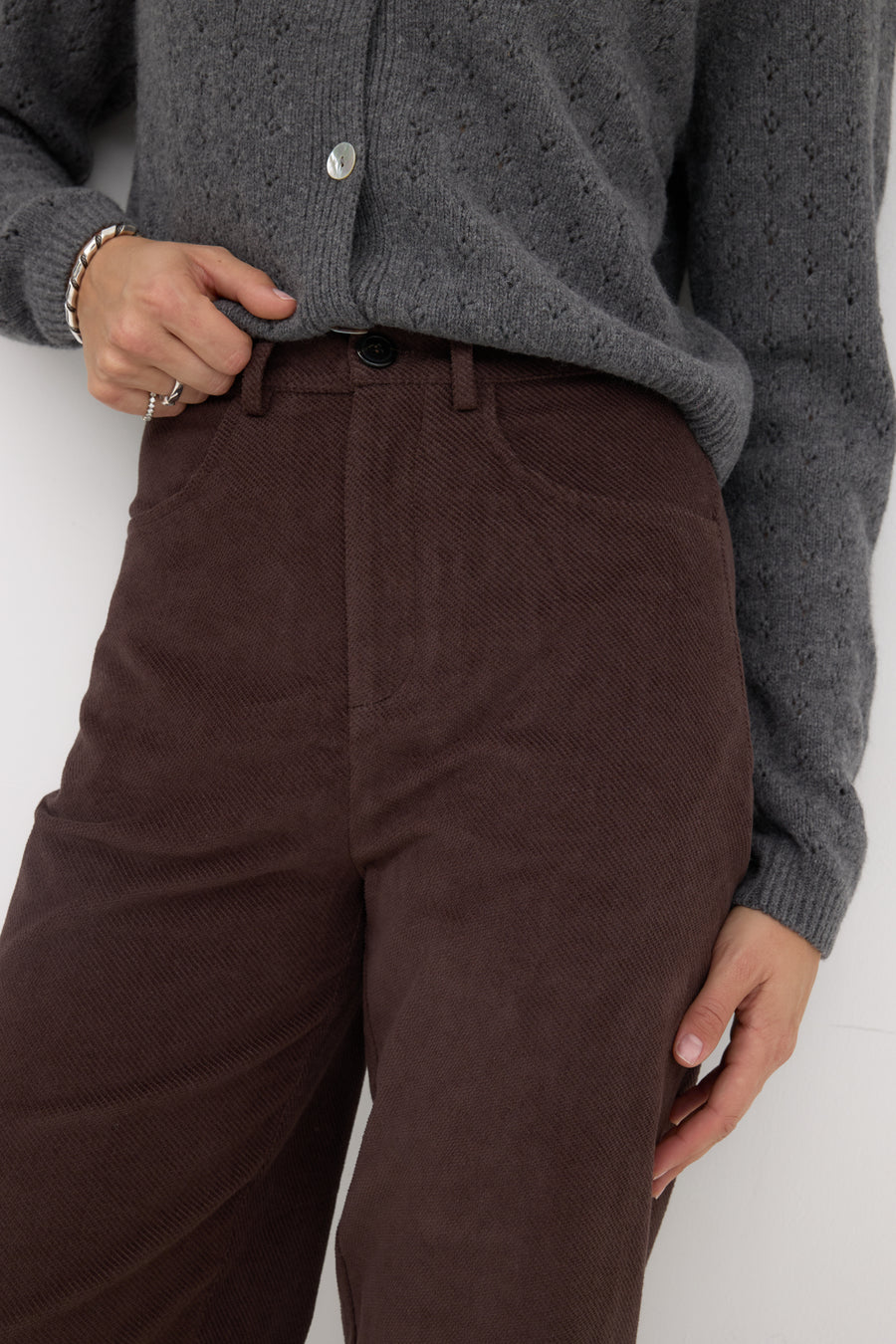 Trousers in cotton / 05 / 19 / mahogany brown