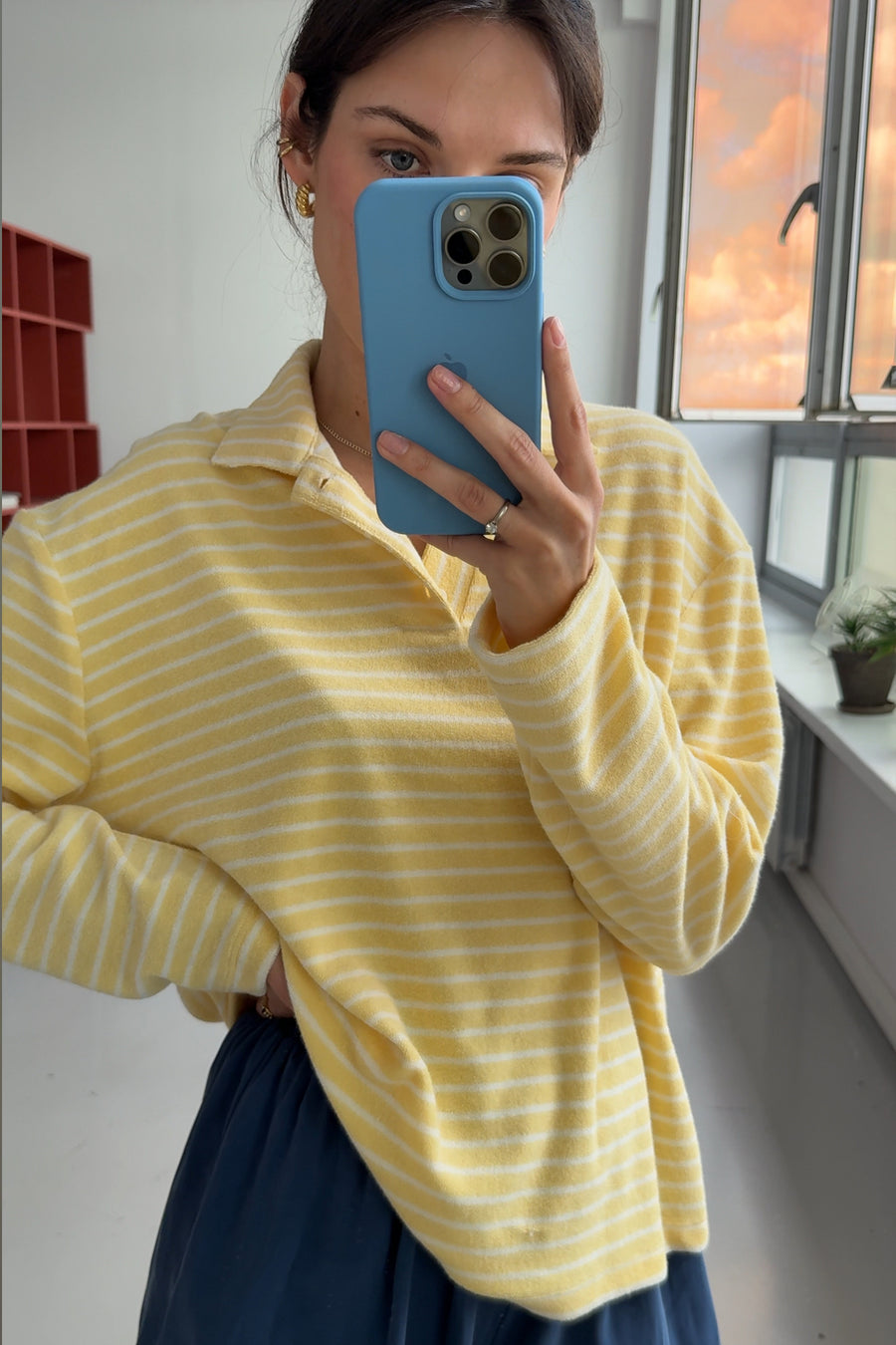 Polo shirt in cotton / 14 / 26 / lemon stripes