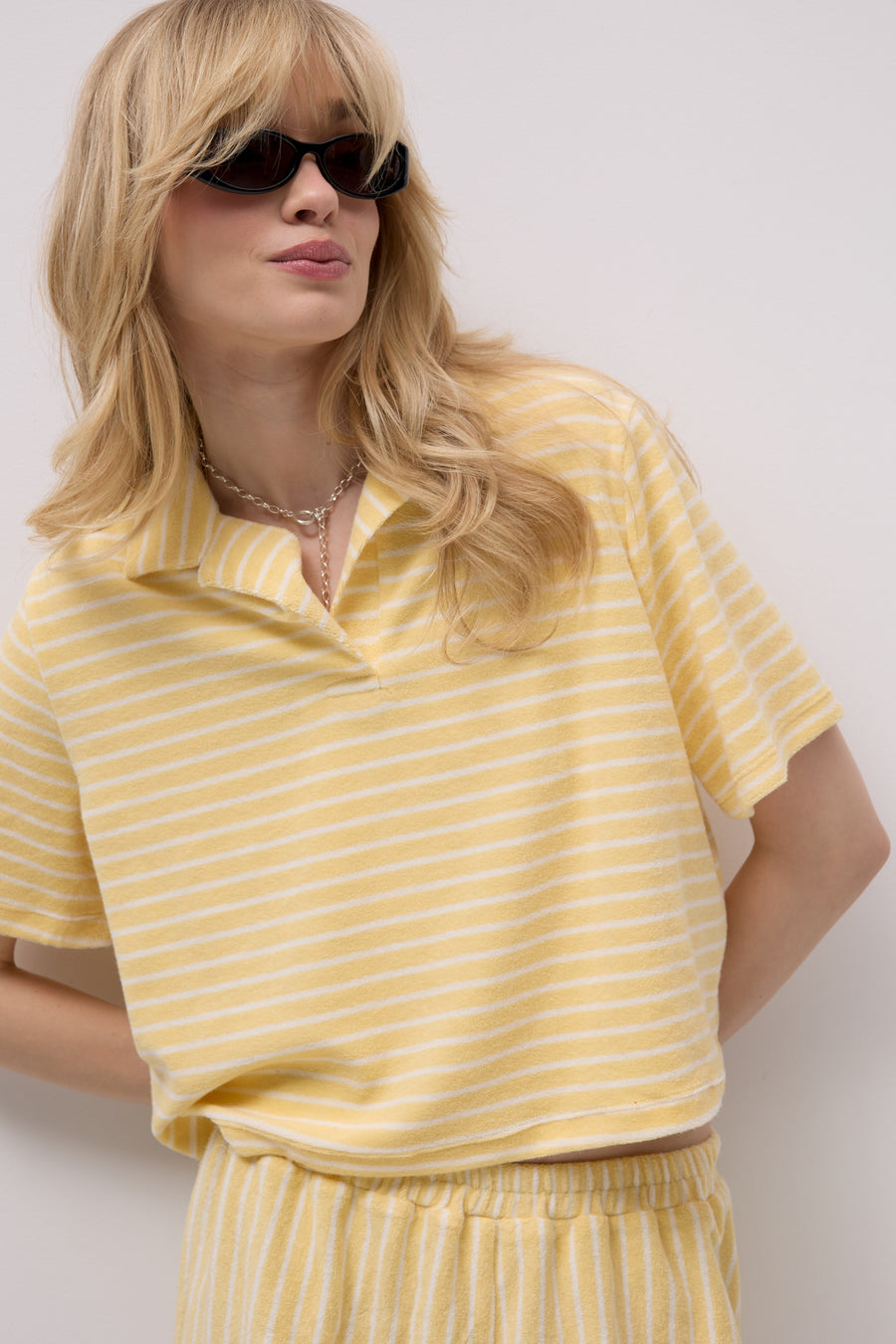 Shirt in cotton / 13 / 33 / lemon stripes