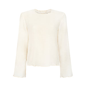 Blouse in viscose / 12 / 21 / cream white