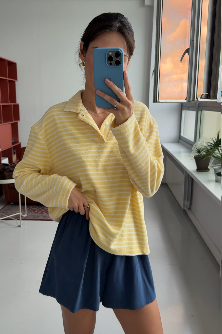 Polo shirt in cotton / 14 / 26 / lemon stripes