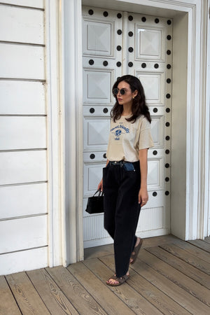T-shirt in organic cotton & linen blend / 13 / 02 / unbleached / vintage