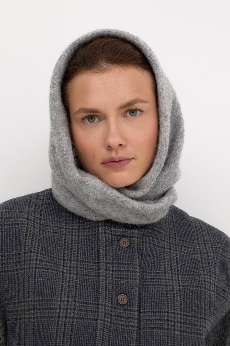 Alpaca-wool blend scarf / 21 / 24 / mist grey