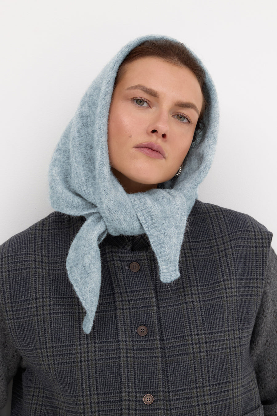 Alpaca-wool blend scarf / 21 / 24 / glacier blue