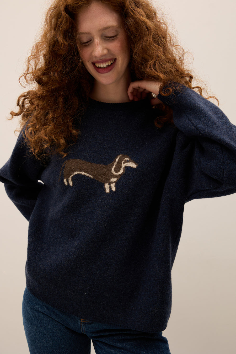 Wool sweater / 16 / 22 / night blue
