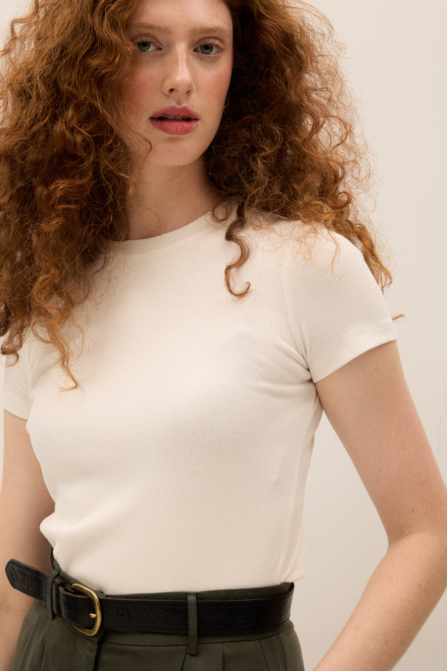 T-shirt in bamboo and cotton / 13 / 04 / pure white