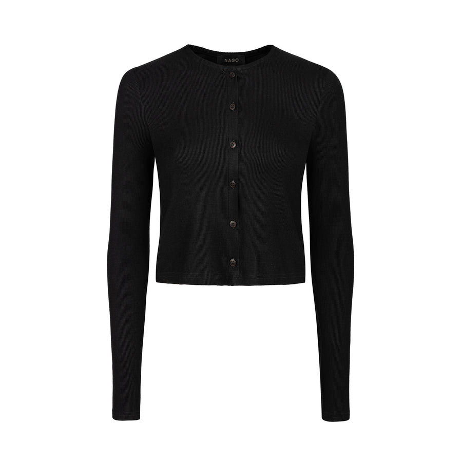 Longsleeve in viscose / 14 / 27 / onyx black