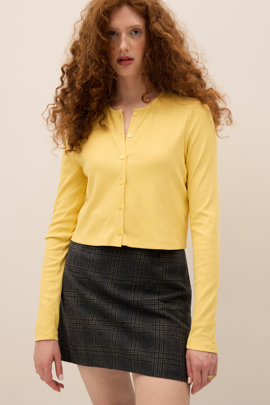 Longsleeve in bamboo and cotton / 14 / 27 / sunshine yellow