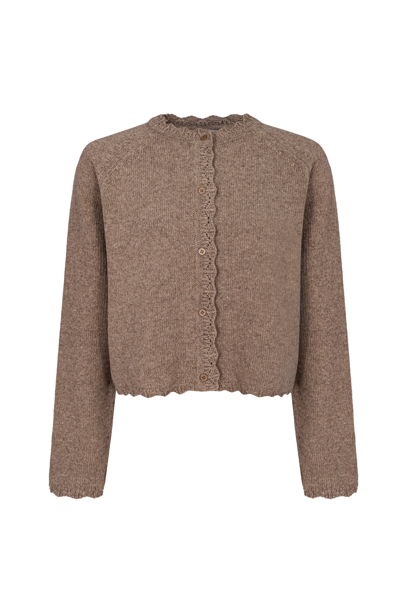 Cardigan in wool / 16 / 15 / antique brown
