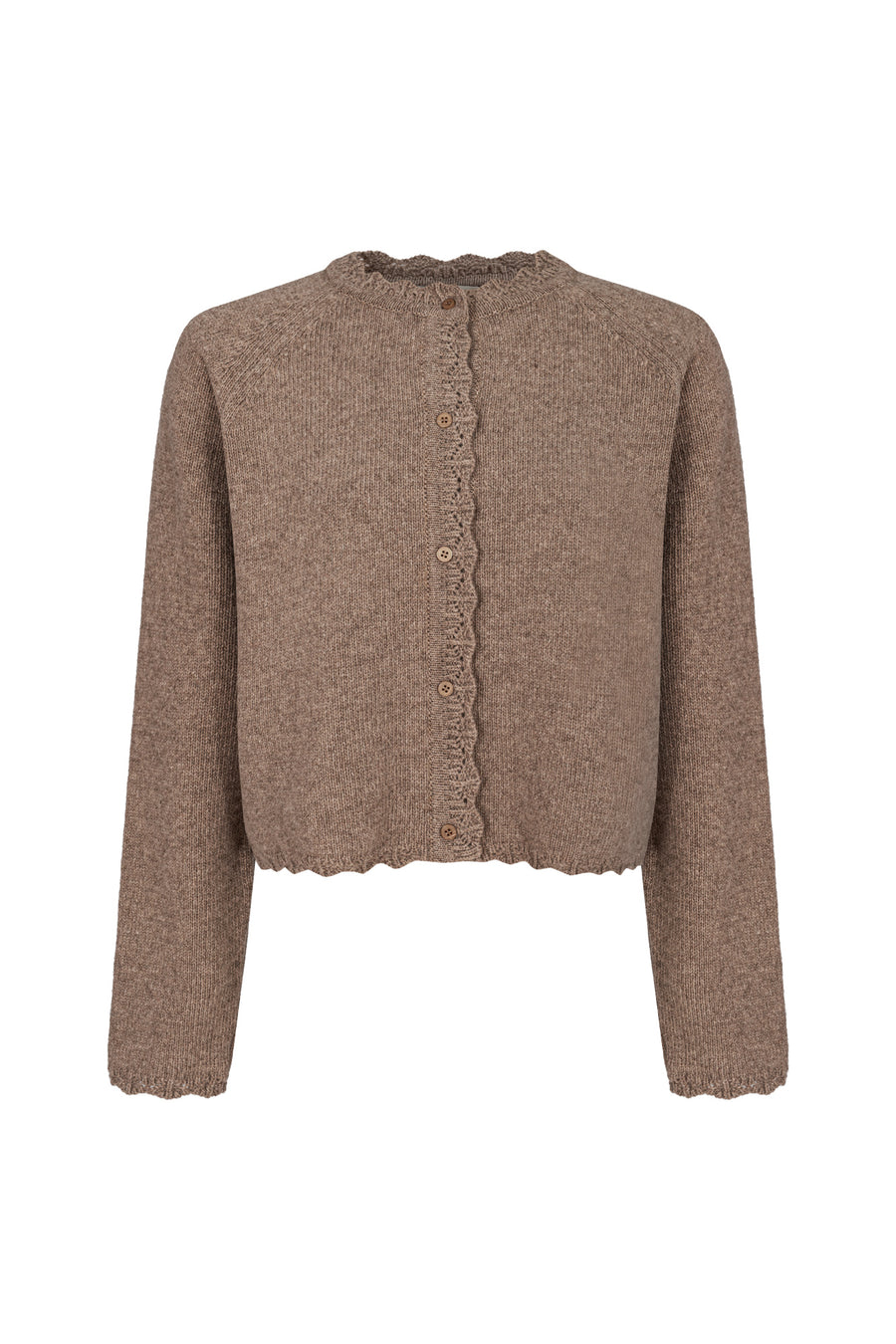 Cardigan in wool / 16 / 15 / antique brown
