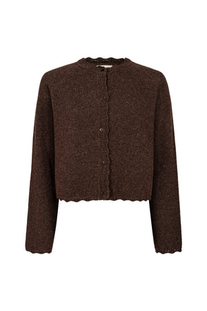 Cardigan in wool / 16 / 15 / dark brown