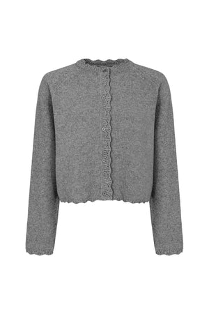 Cardigan in wool / 16 / 15 / stone grey