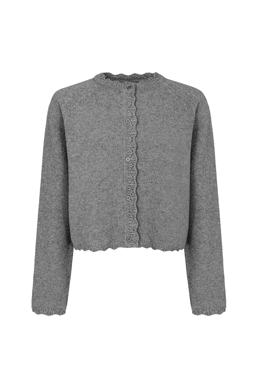 Cardigan in wool / 16 / 15 / stone grey