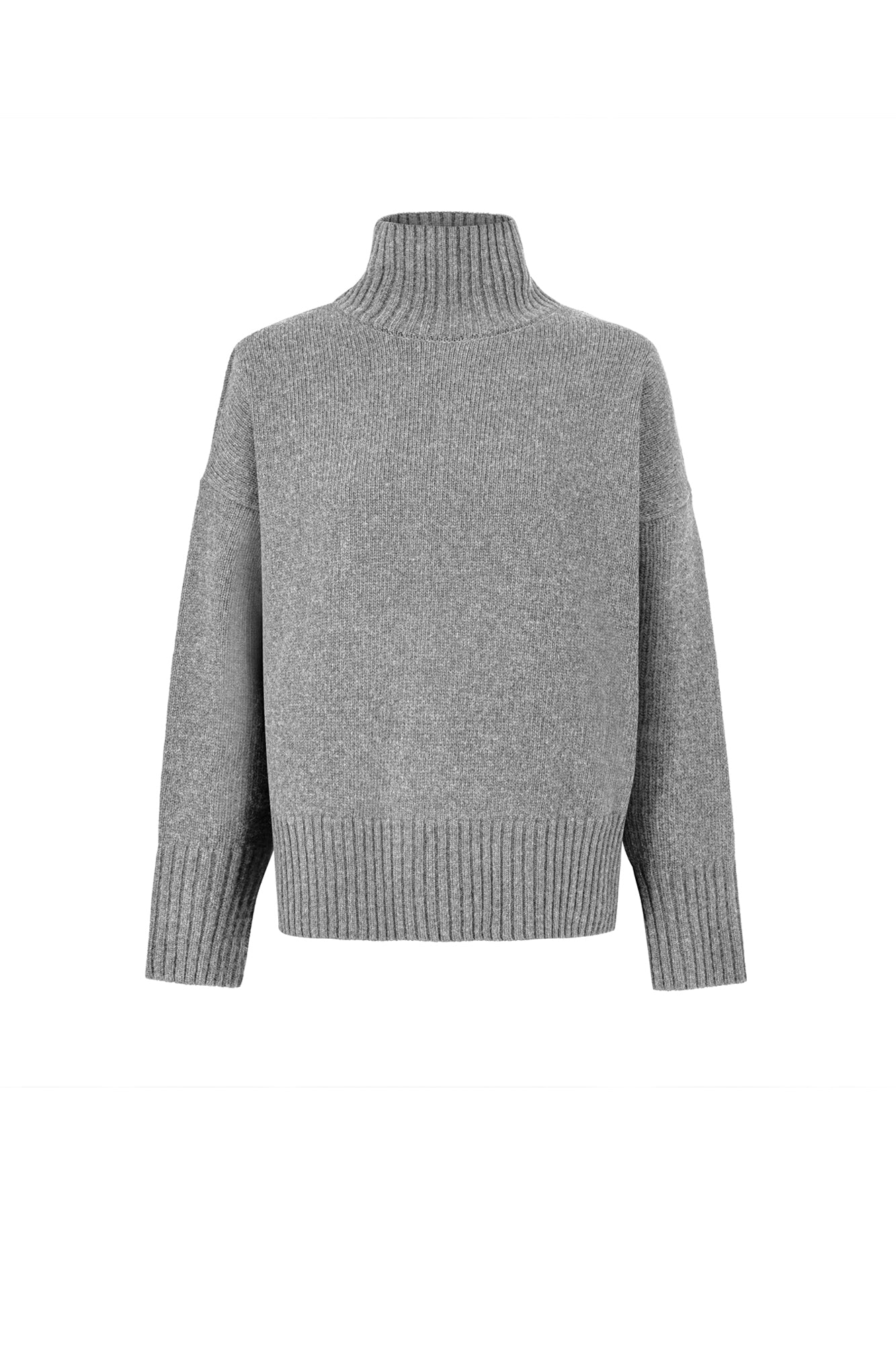 Turtleneck in wool / 16 / 16 / light graphite