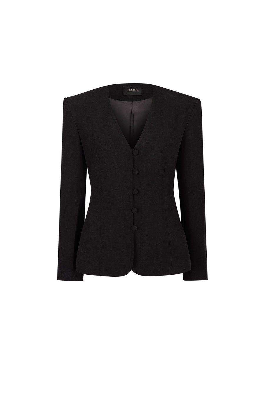Blazer in Tencel™ and linen / 18 / 21 / onyx black