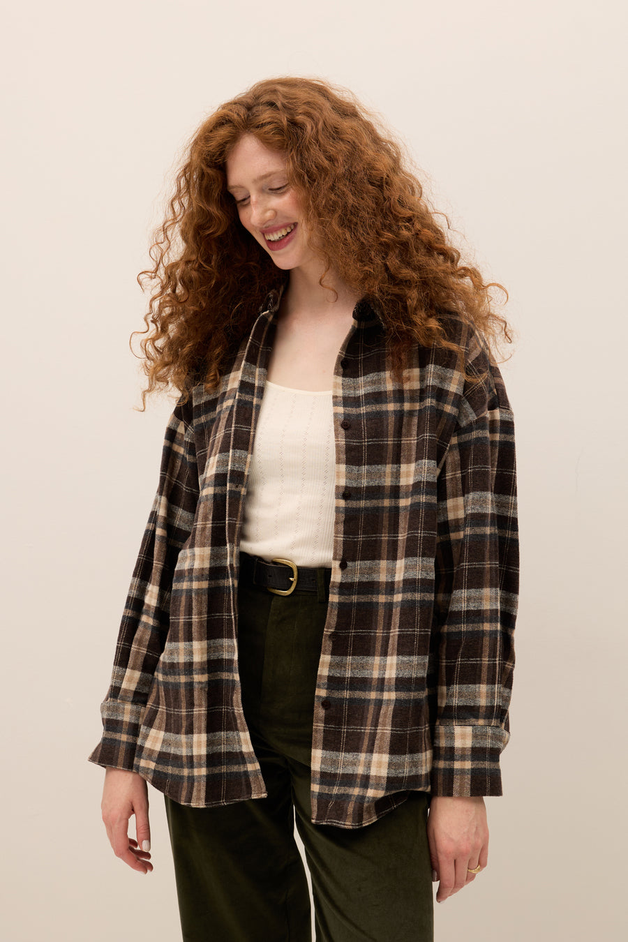 Cotton shirt / 12 / 16 / rustic plaid