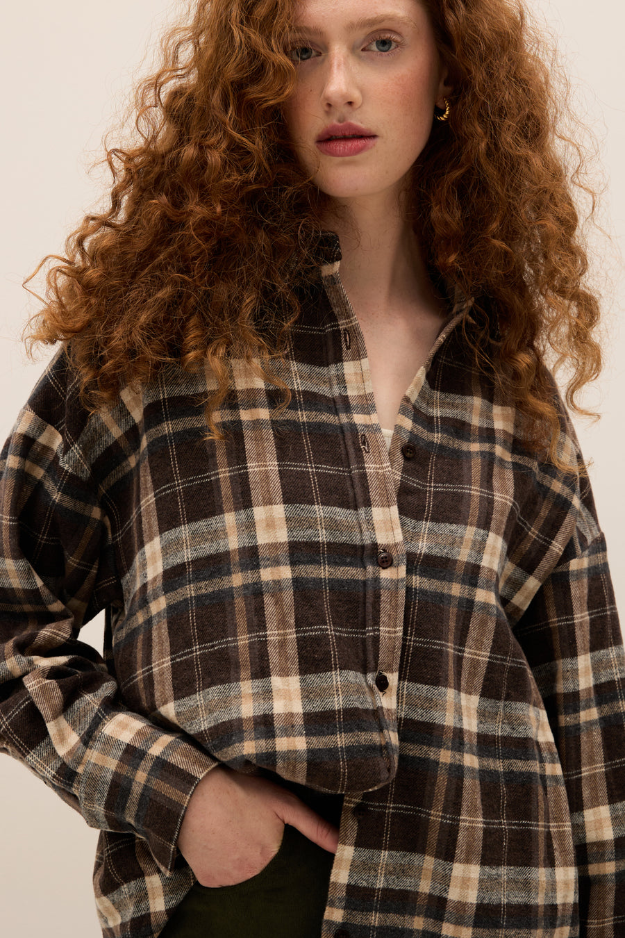 Cotton shirt / 12 / 16 / rustic plaid