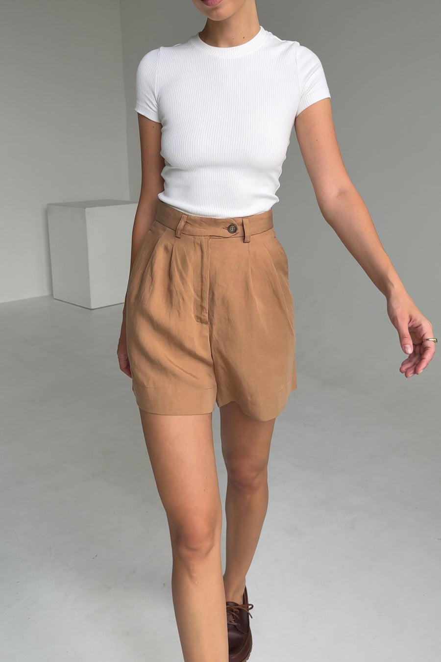 Shorts in Tencel™ & linen / 09 / 12 / savanna