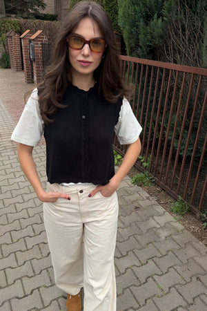 Vest in organic cotton / 22 / 01 / onyx black