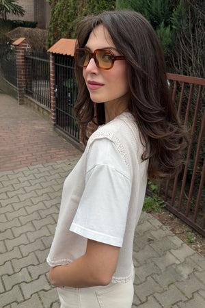 Vest in organic cotton / 22 / 01 / cream white
