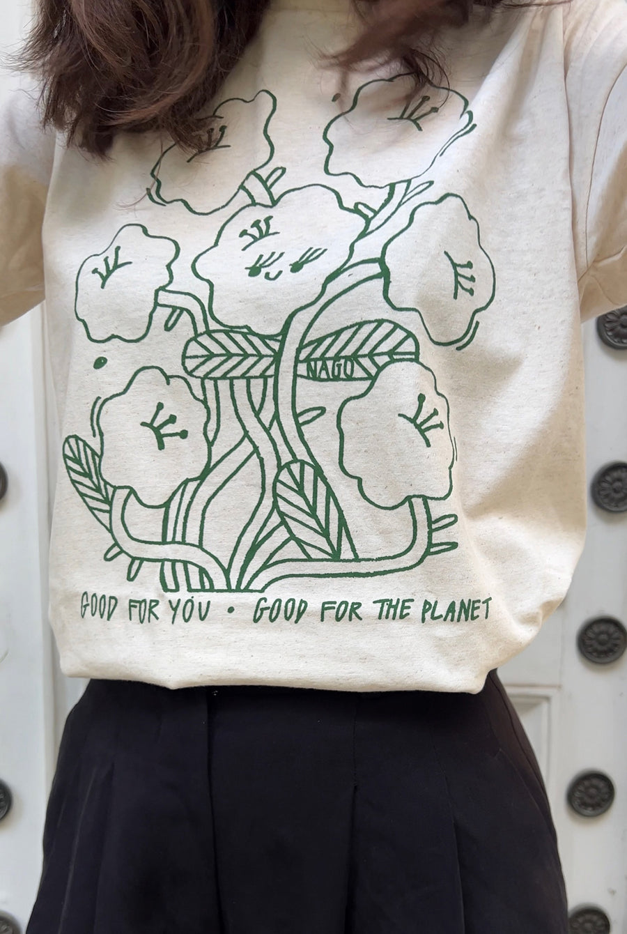T-shirt in organic cotton & hemp blend / 13 / 02 / unbleached / full print