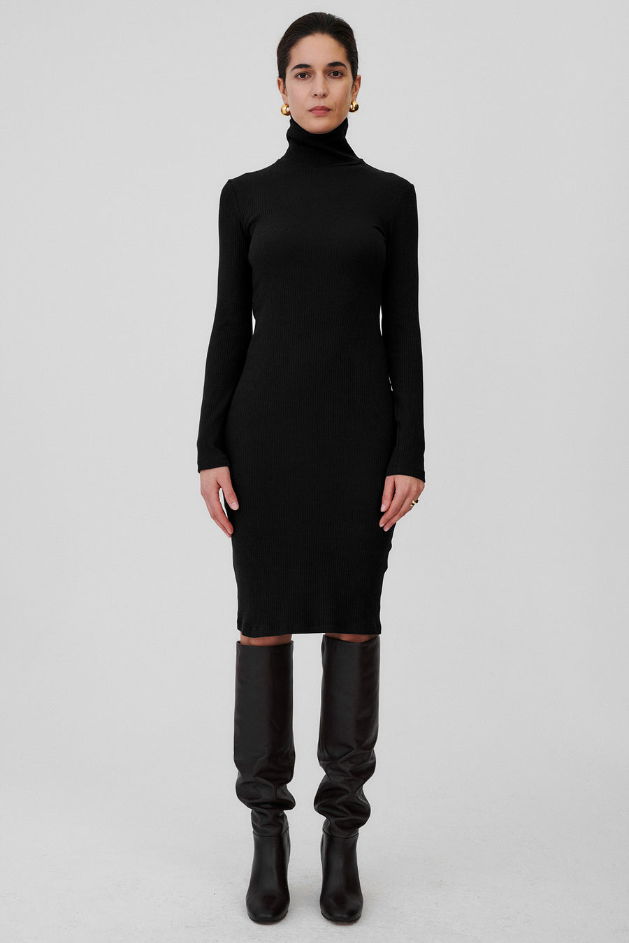 Dress in organic cotton / 02 / 01 / onyx black PRE-ORDER
