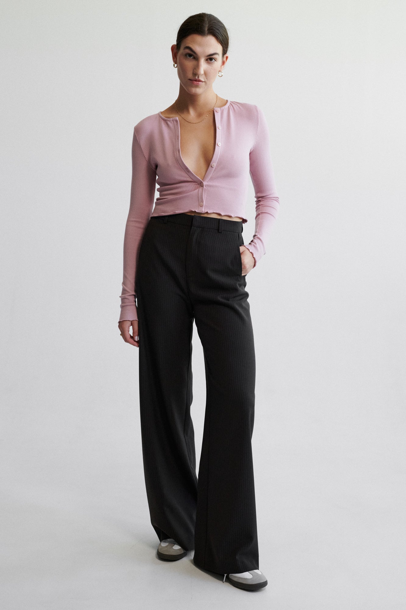 Longsleeve in organic cotton / 14 / 21 / peony pink *The model is 178 cm tall and wears size XS?