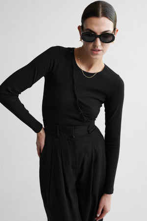 Bodysuit in organic cotton / 01 / 14 / onyx black