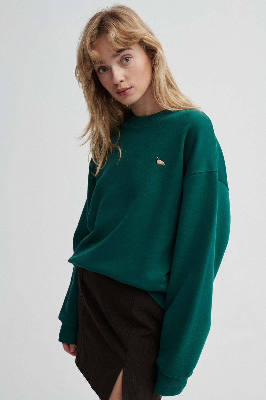 Sweatshirt in organic cotton / 17 / 16 / vintage green / duck