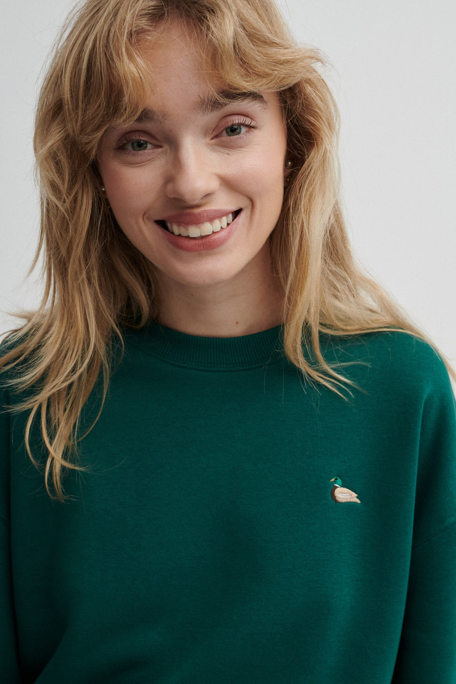 Sweatshirt in organic cotton / 17 / 16 / vintage green / duck