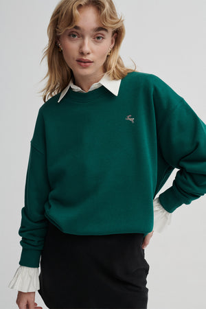 Sweatshirt in organic cotton / 17 / 16 / vintage green / bunny