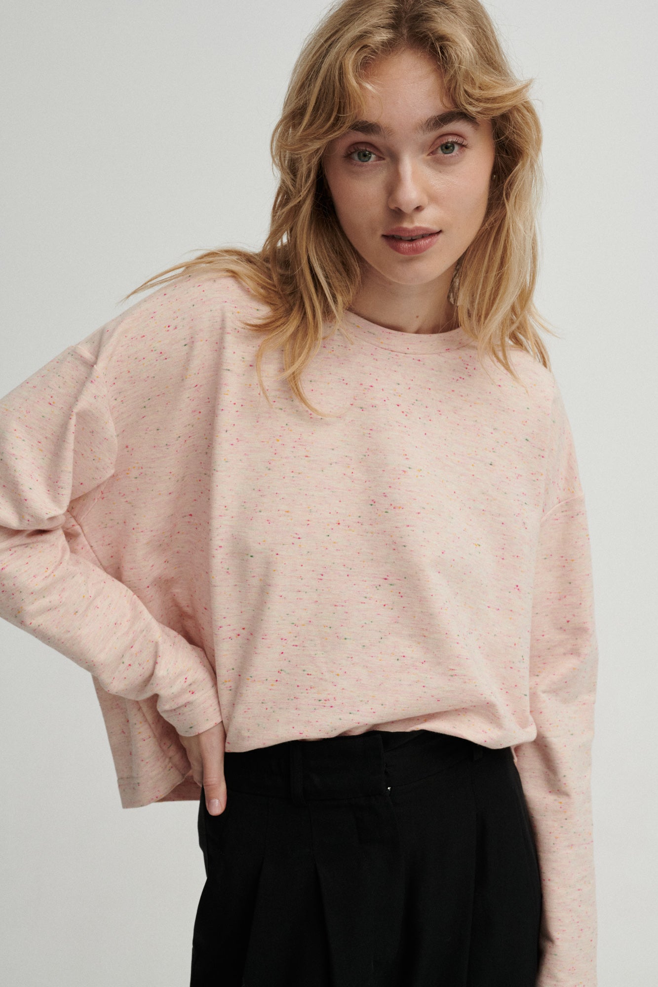 Sweatshirt in organic cotton / 14 / 04 / pink sprinkles