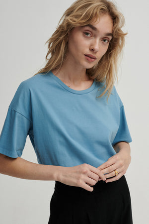 T-shirt in organic cotton / 13 / 02 / sky blue