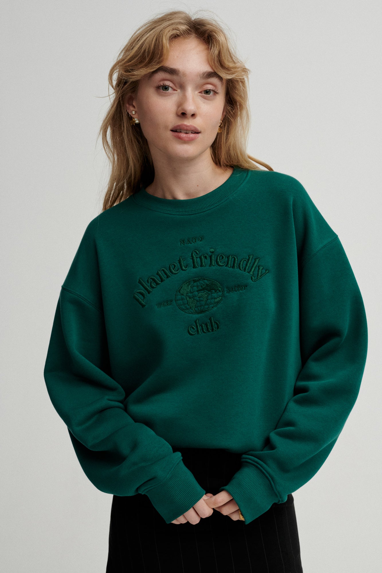 Sweatshirt in organic cotton / 17 / 16 / vintage green / planet firendly