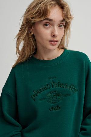 Sweatshirt in organic cotton / 17 / 16 / vintage green / planet firendly