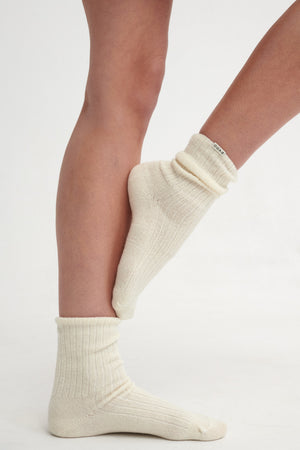 Socks in wool blend / almond milk