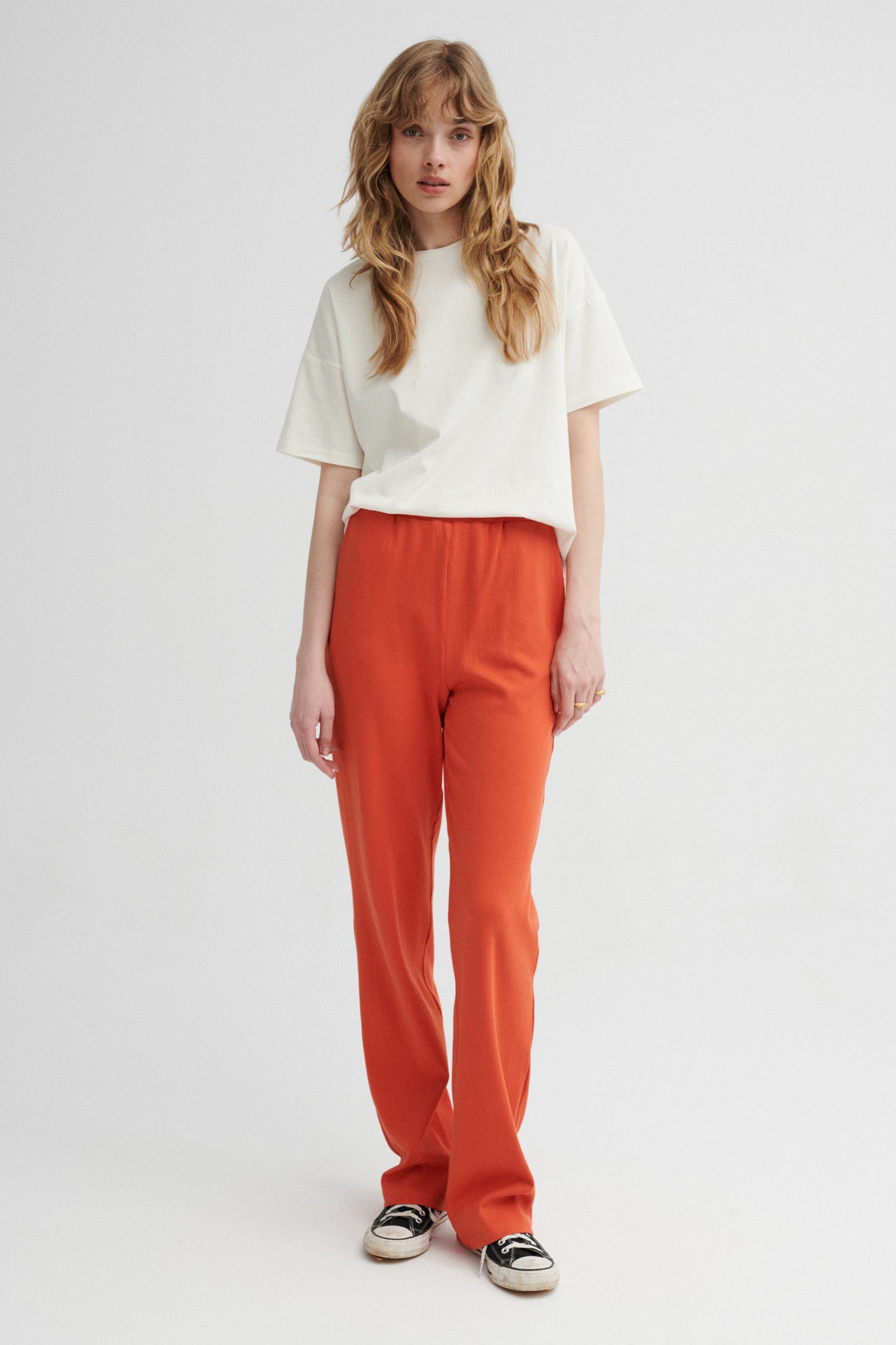 Pants in organic cotton  / 04 / 14 / spicy papaya